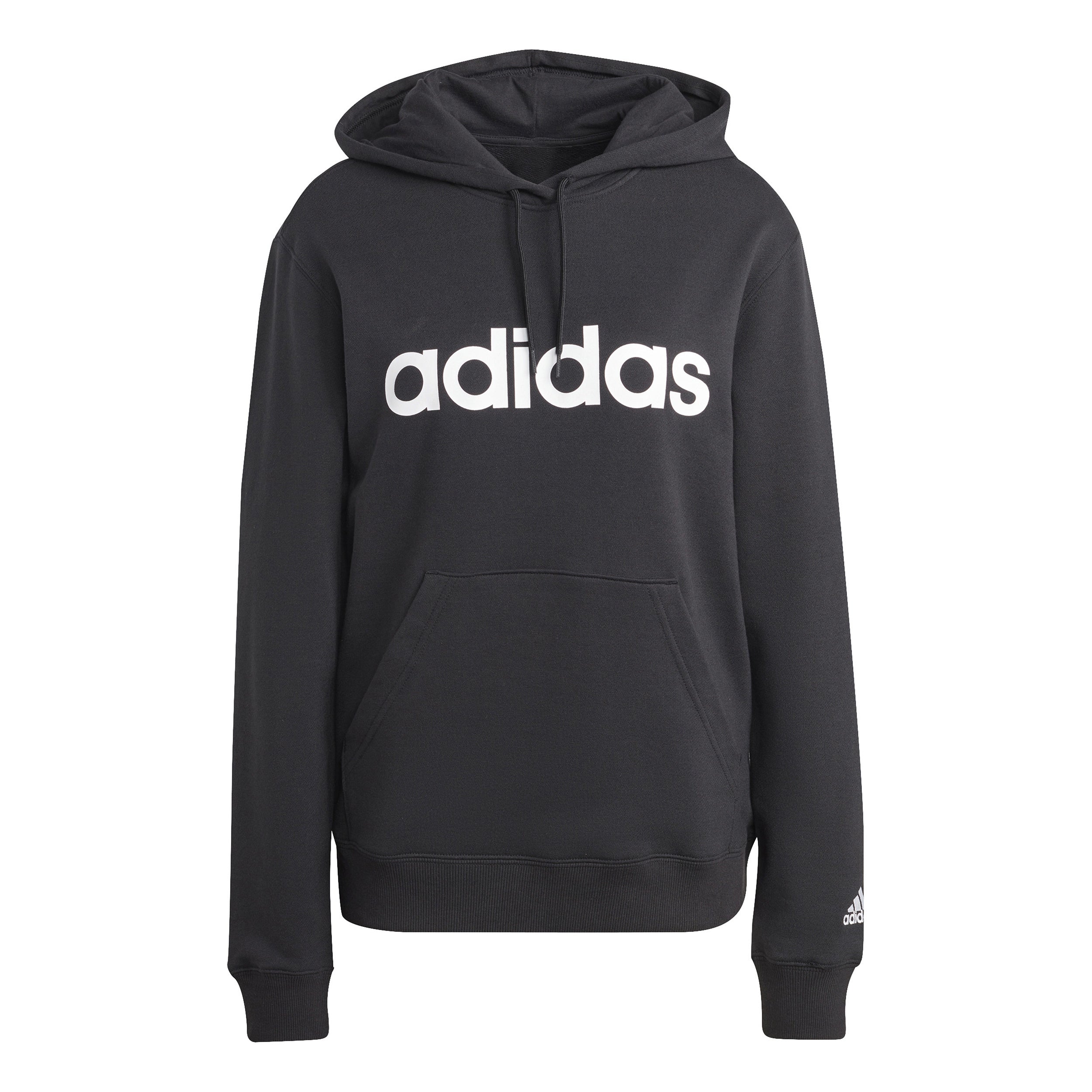 adidas Essentials Linear Sweat À Capuche Femmes-Noir,Blanc