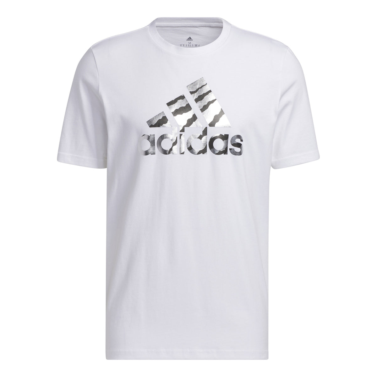 adidas Power Logo Foil T-Shirt Herren - weiß, grau