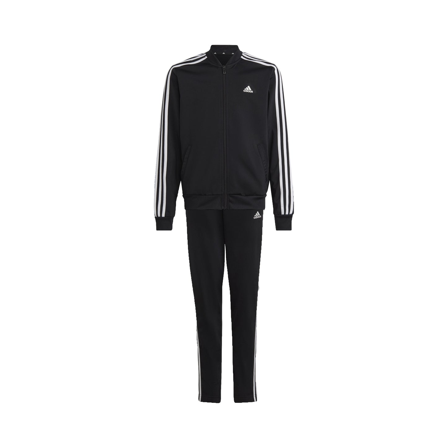 adidas 3Stripes Tuta da allenamento Ragazze - nero, bianco