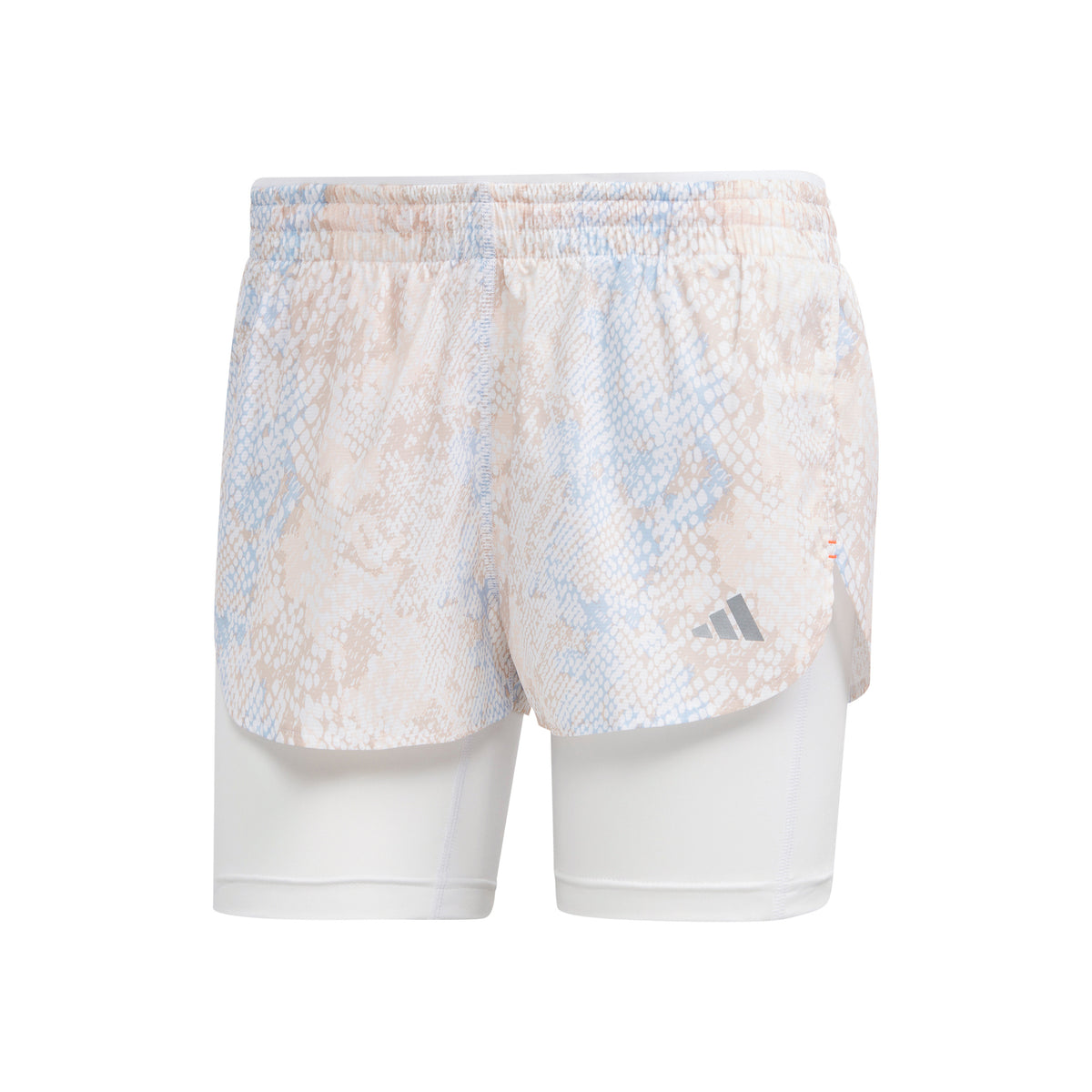 adidas Fast 2in1 All Over Print Shorts Damen - weiß, grau