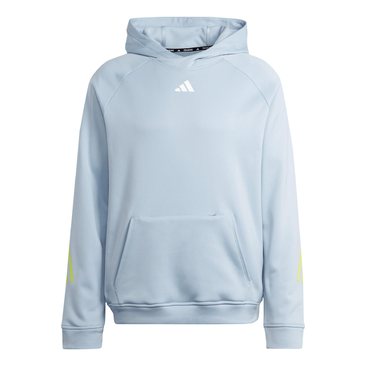 adidas Training Icons 3 Stripes Gilet en coton Hommes - bleu clair, jaune lemon