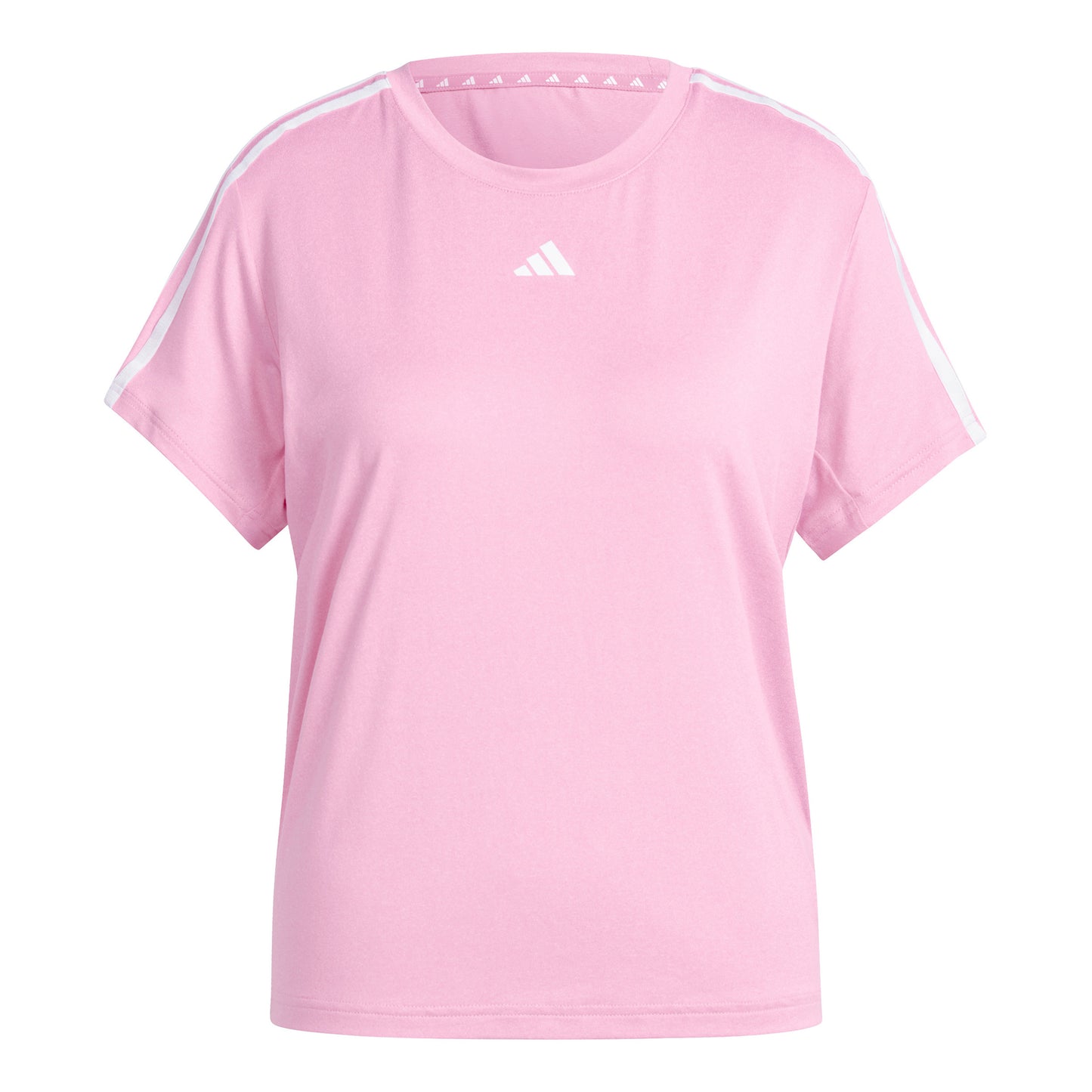 adidas Essentials 3 Stripes T-Shirt Damen - rosa, weiß