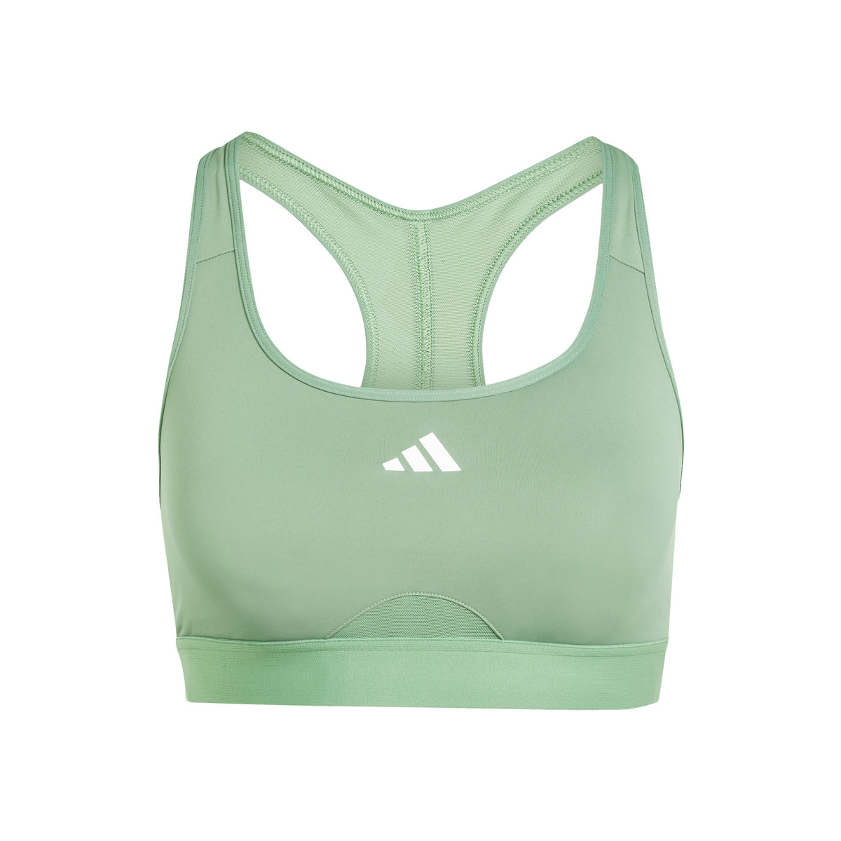 adidas Power Racer Medium 3Stripes Sport-BH Damen - grün