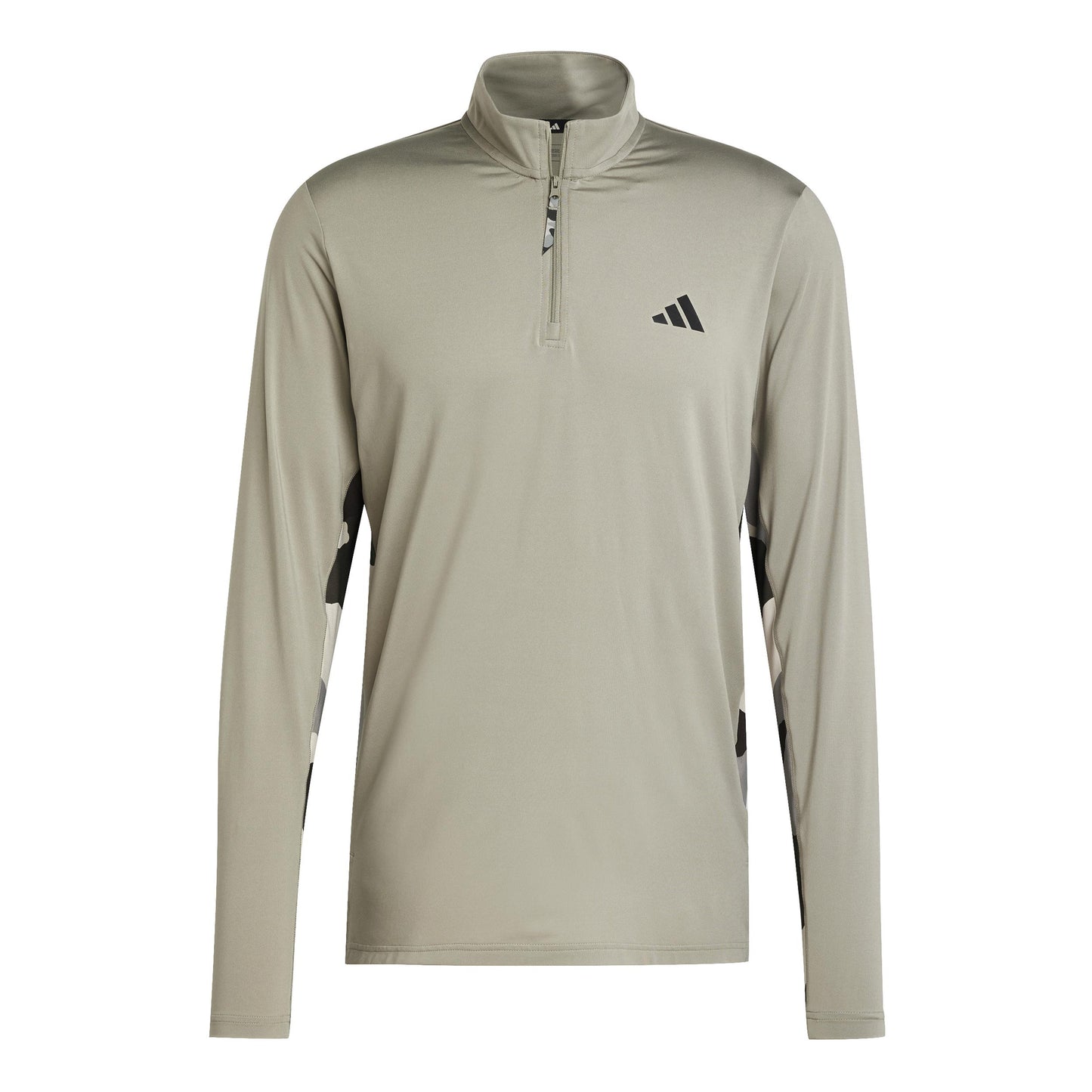adidas Camo 1/4 Zip Longsleeve Herren - oliv,
