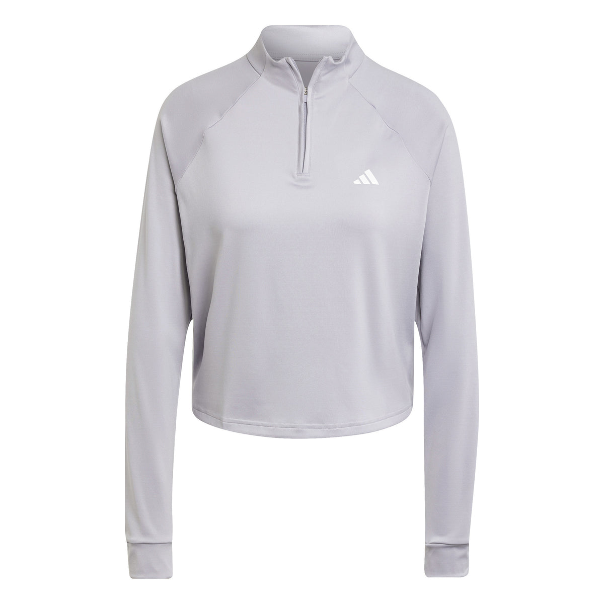 adidas Training Essential 1/4 Zip Longsleeve Longsleeve Damen - hellgrau,
