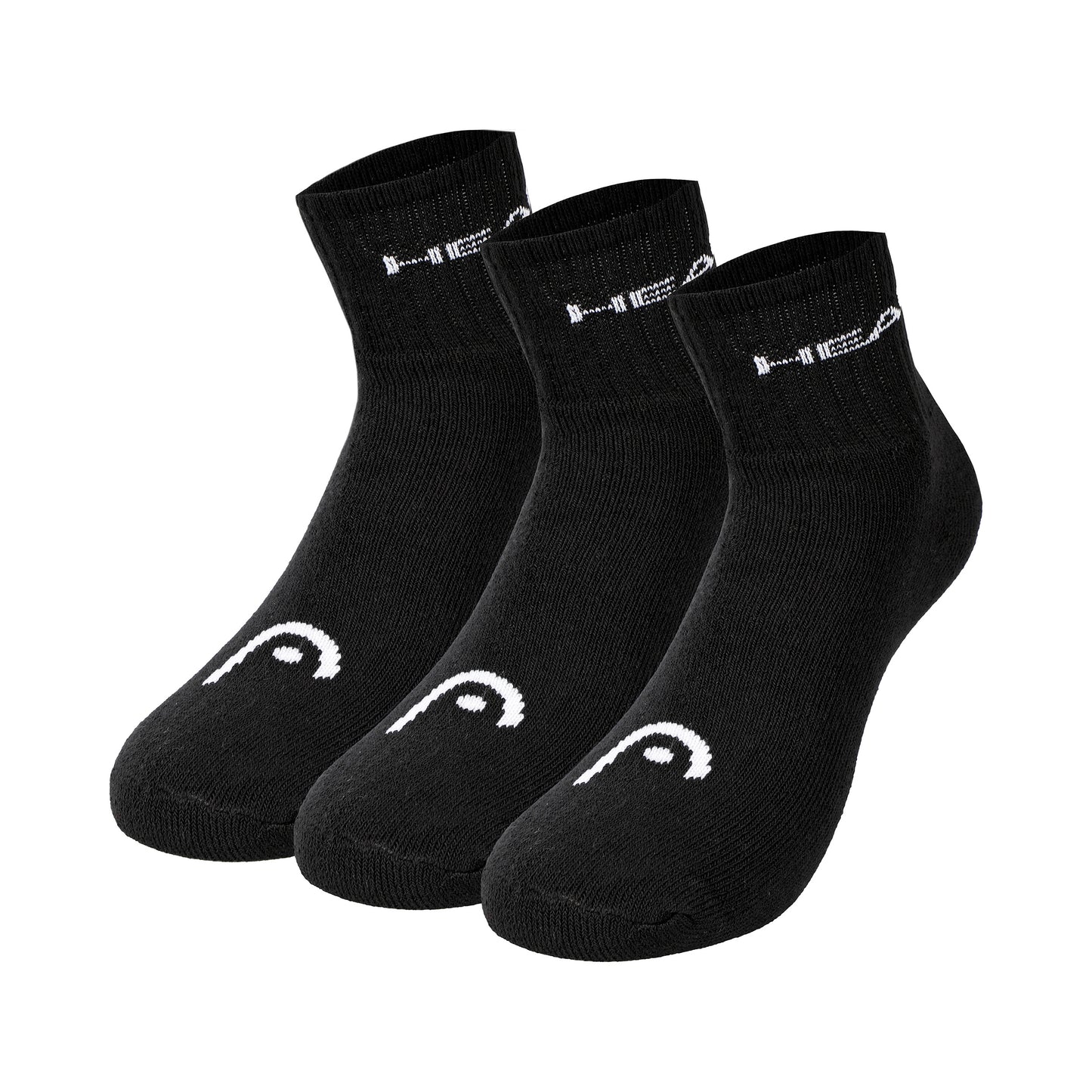 HEAD Short Crew Chaussettes de tennis Unisex - noir,