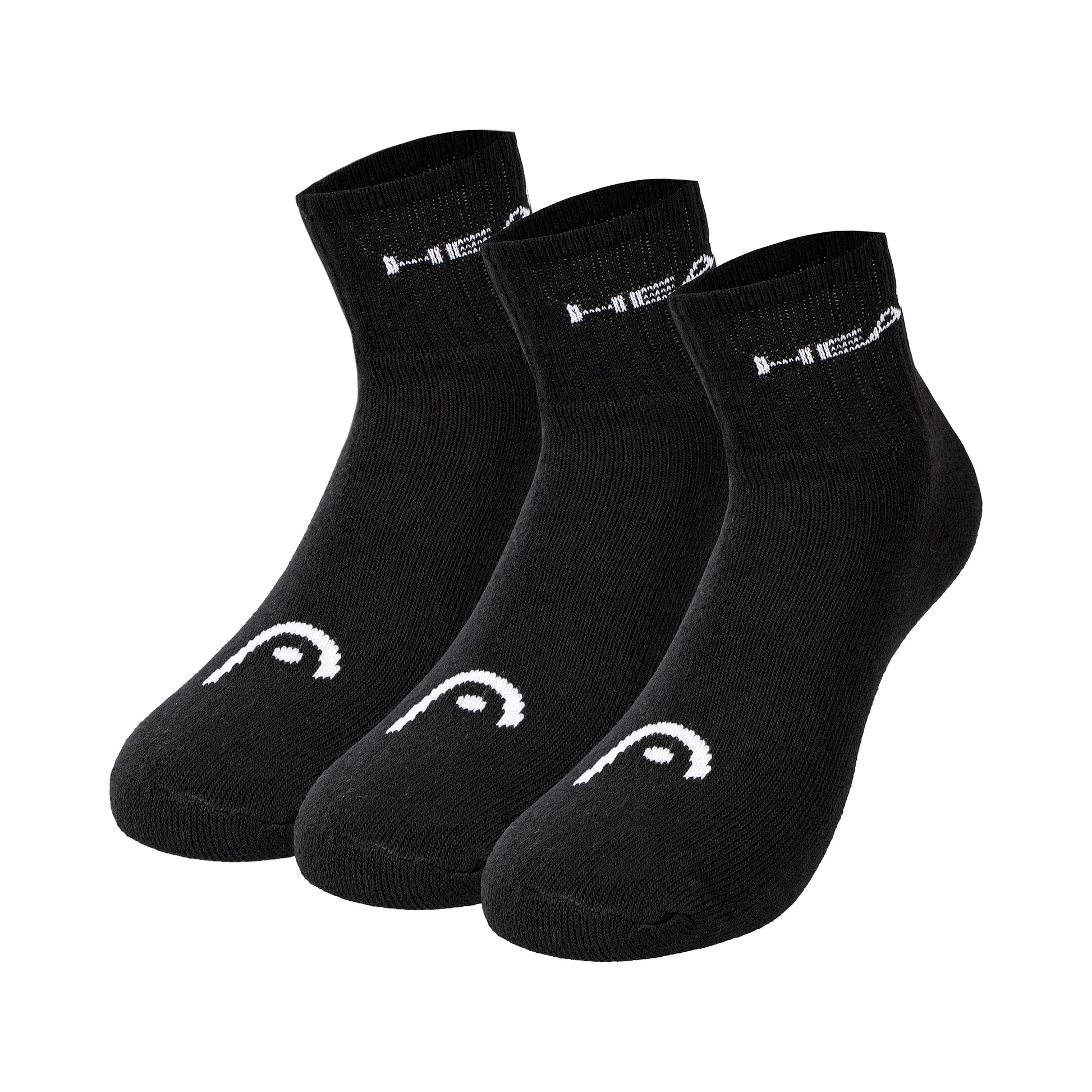 HEAD Short Crew Chaussettes de tennis Unisex - noir,