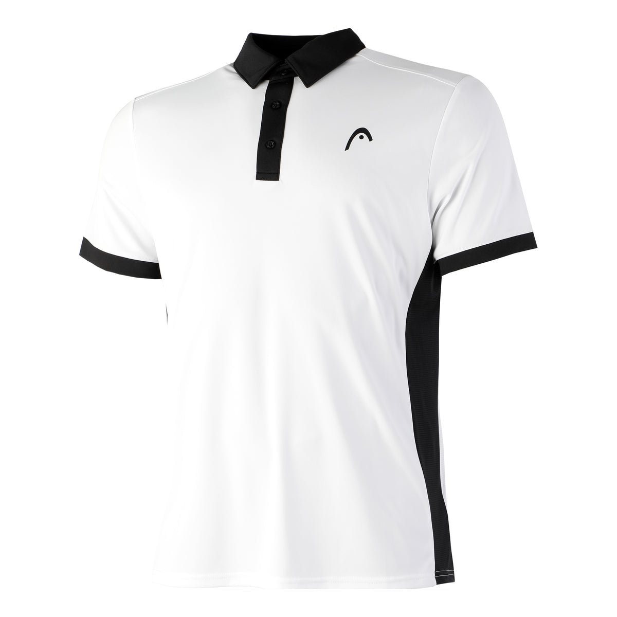 HEAD Slice Polo Hommes - blanc, noir