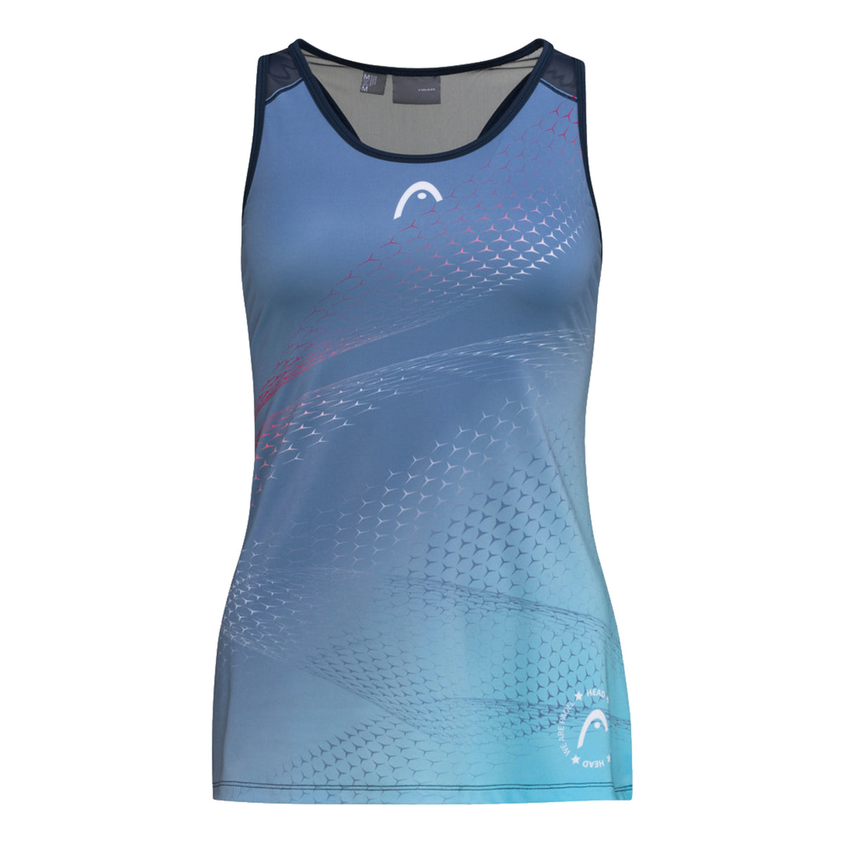 HEAD Play Tech Canottiera Donna - blu chiaro, bianco