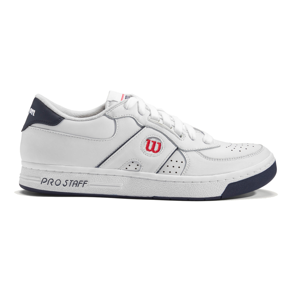 Wilson Pro Staff 87 Baskets Hommes - blanc, bleu foncé