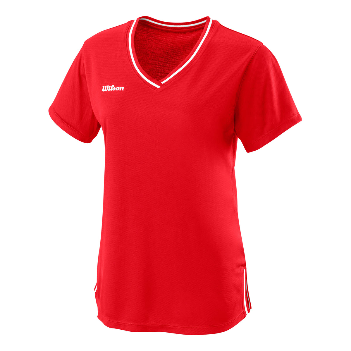 Wilson II V-Neck T-Shirt Damen - rot,