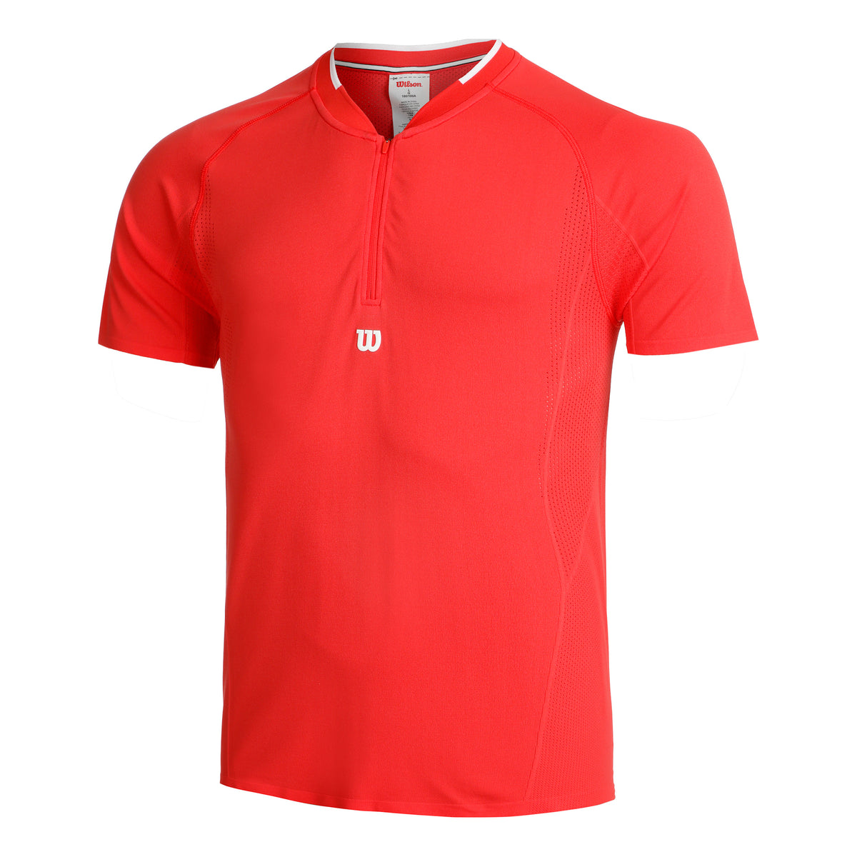 Wilson Players Seamless Zip Henley 2.0 Maglietta Uomini - rosso,