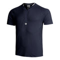 Players Seamless Zip Henley 2.0 Maglietta Uomini - blu,