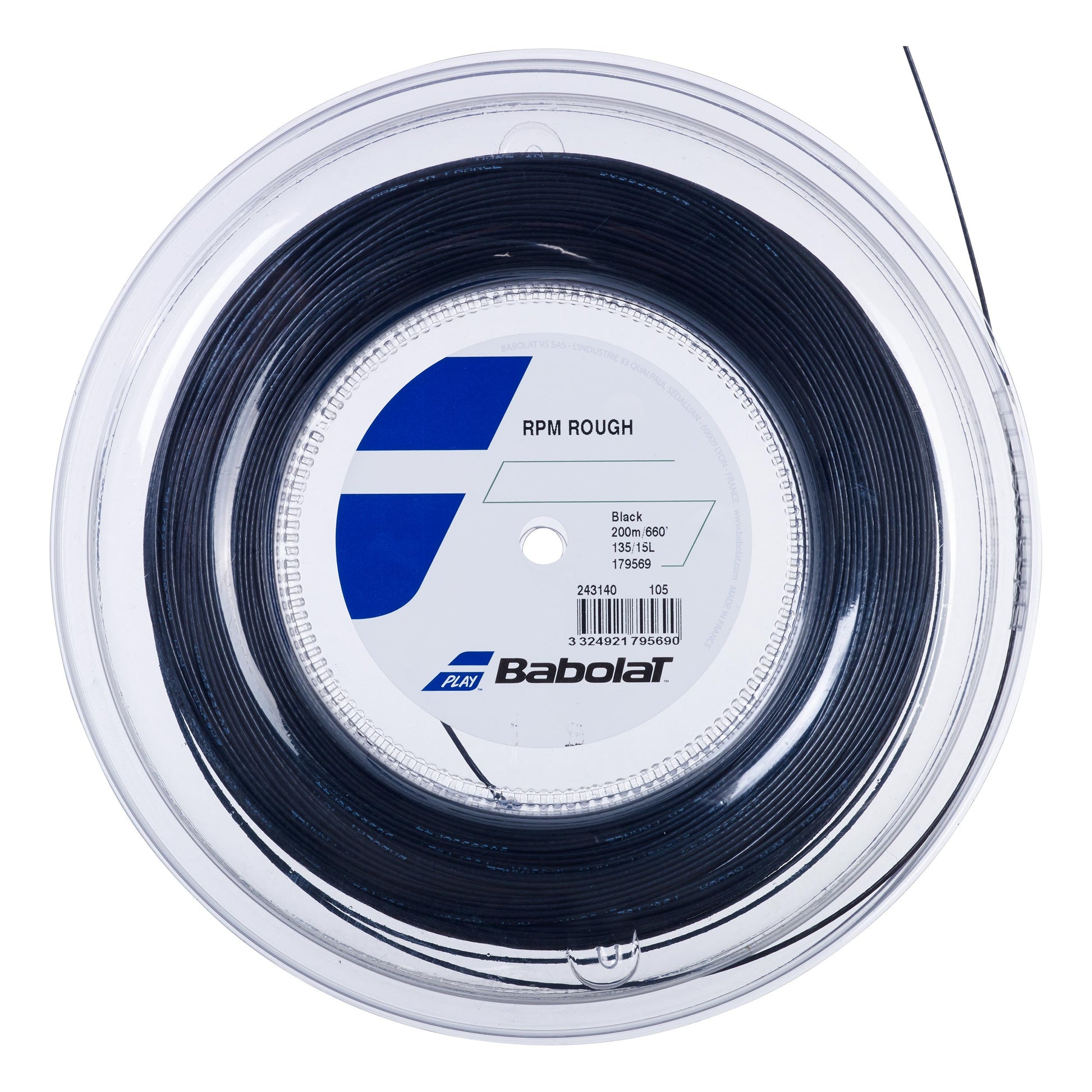 Babolat RPM Blast Rough Bobine cordage 200m - noir