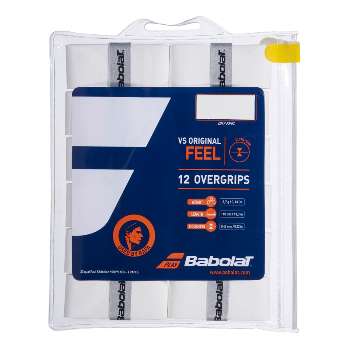 Babolat VS Grip Original Pack de 12 - blanc