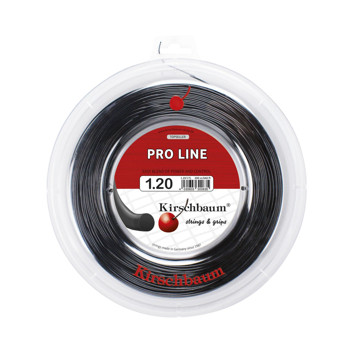 Kirschbaum Pro Line Bobine Cordage 200m-Noir