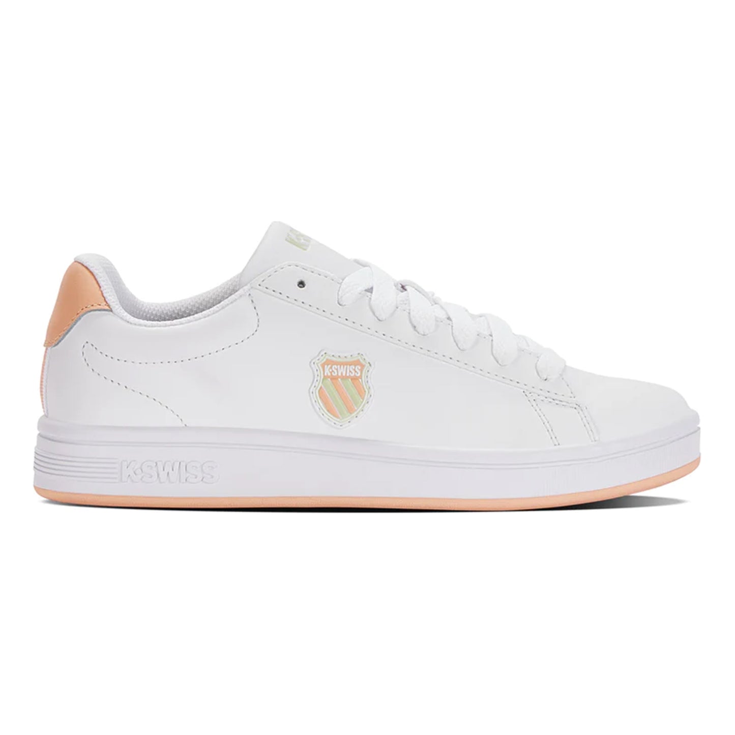 K-Swiss Court Shield Baskets Femmes - blanc, abricot