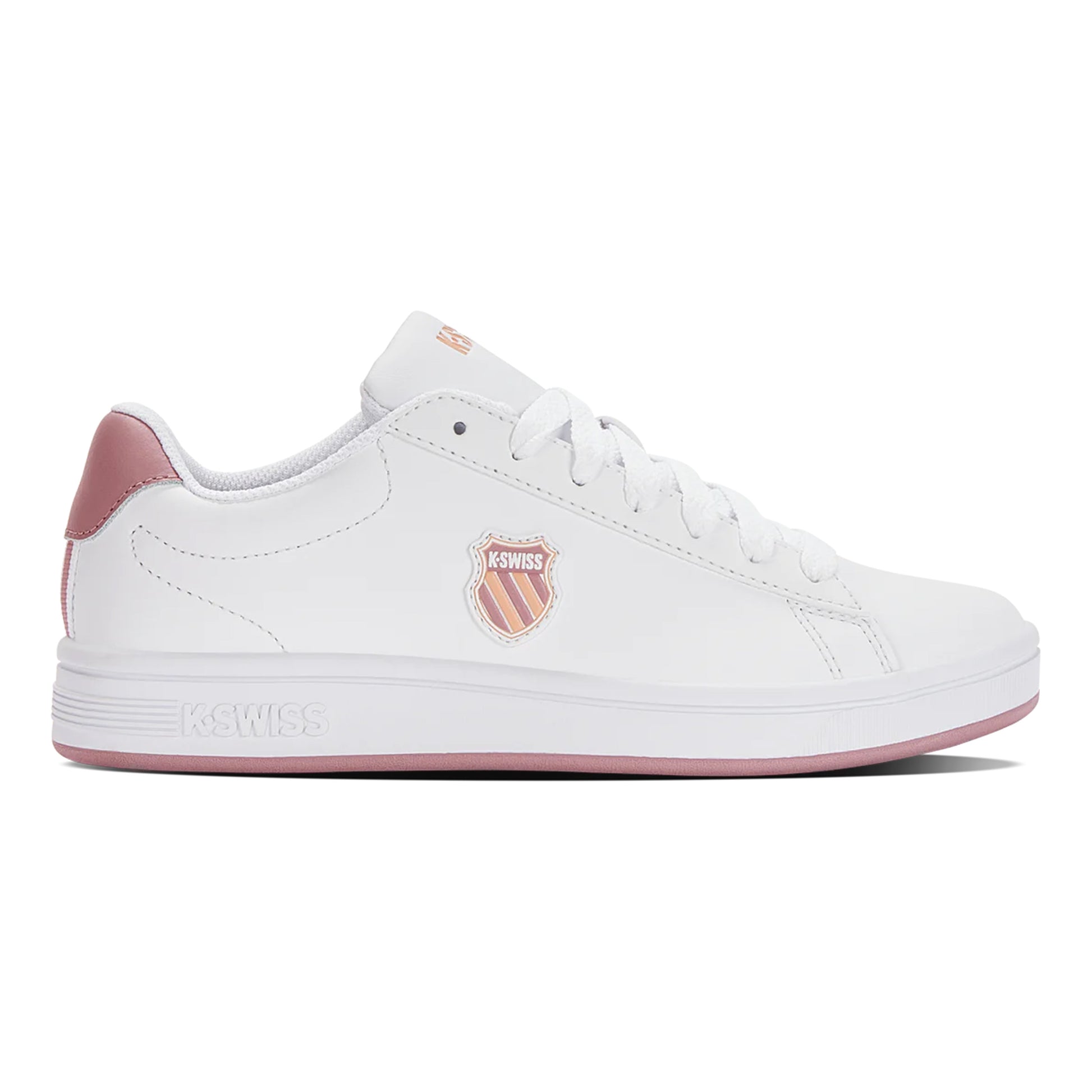 K-Swiss Court Shield Sneaker Damen - weiß, altrosa