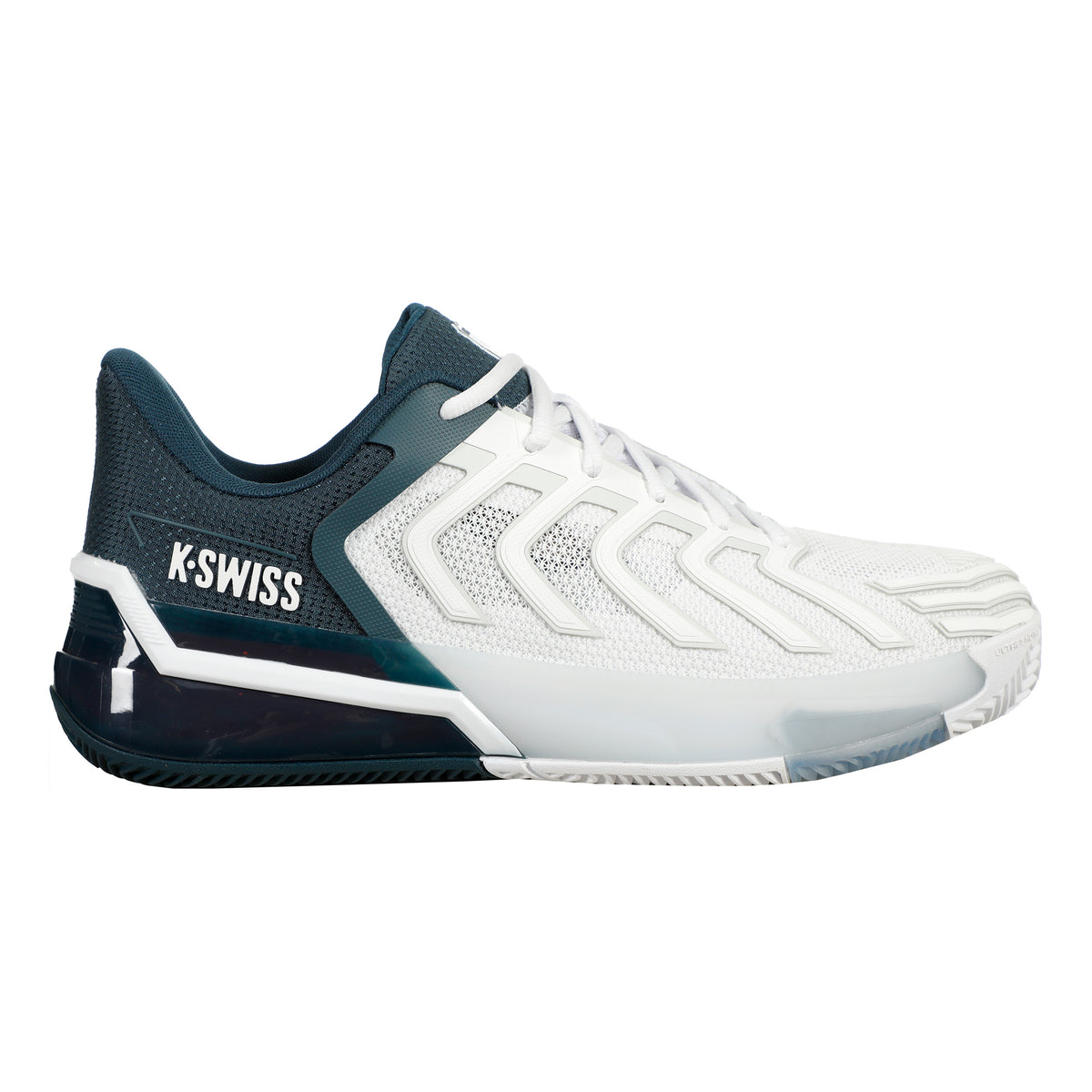 K-Swiss Ultrashot 4 Scarpa Per Terra Rossa Uomini-Bianco,Color Petrolio