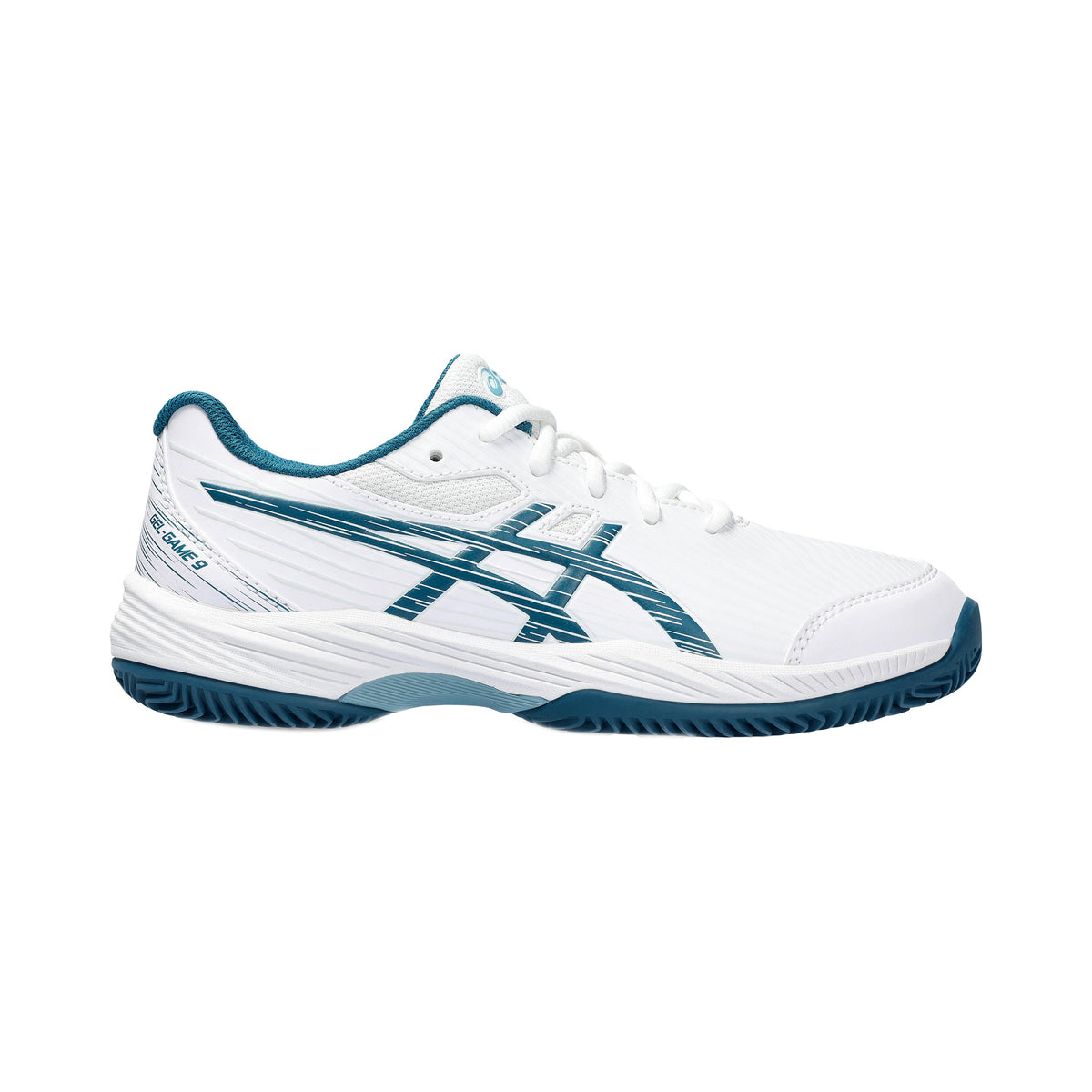 ASICS Gel-Game GS Scarpa per terra rossa Bambini - bianco, color petrolio