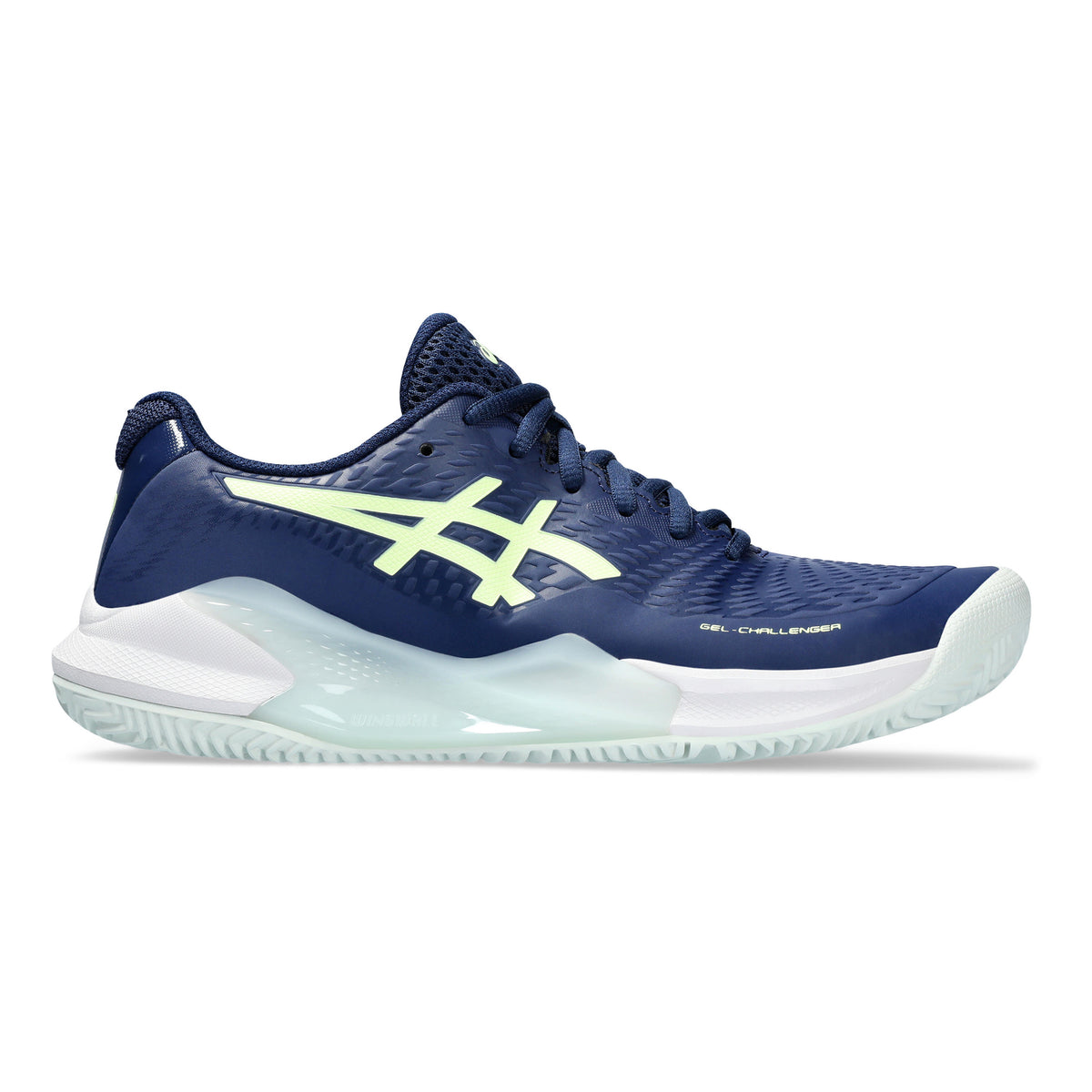 ASICS Gel-Challenger 14 Sandplatzschuh Damen - dunkelblau, neongelb