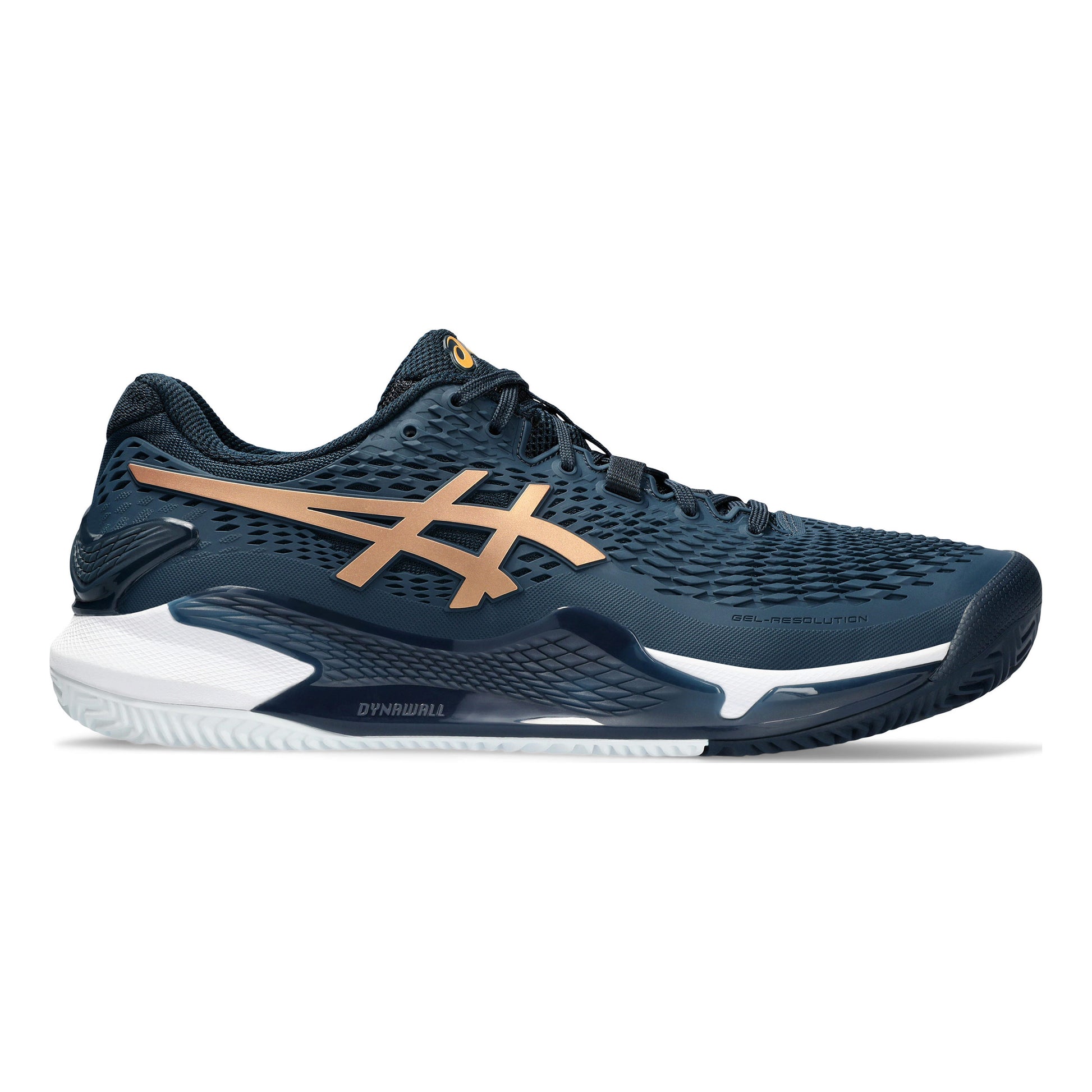 ASICS Gel-Resolution 9 Scarpa per terra rossa Uomini - blu scuro, oro