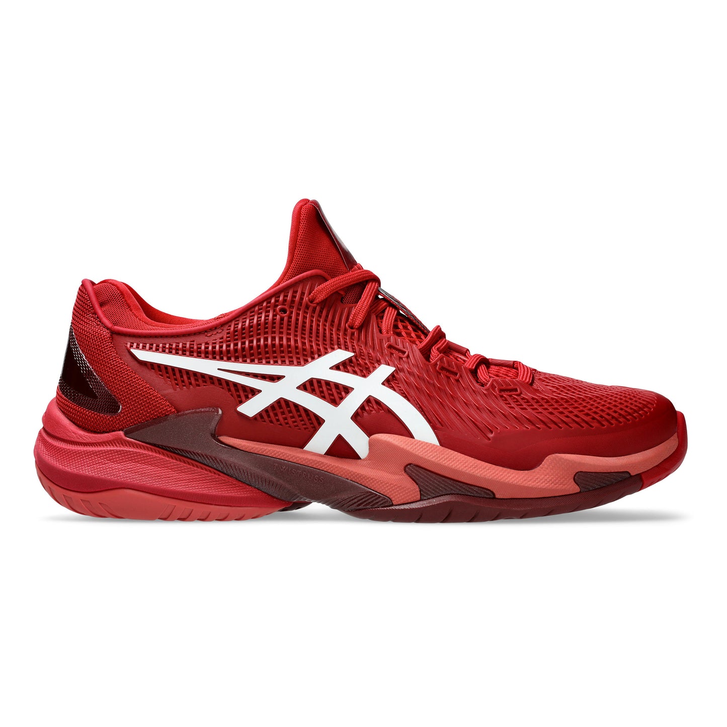 ASICS Court FF 3  Novak Allcourtschuh Herren - weinrot, weiß
