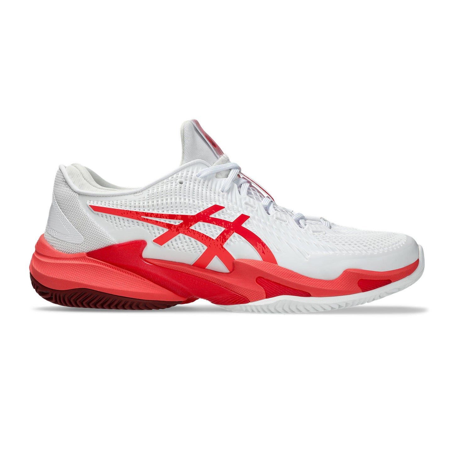 ASICS Court FF 3 Novak Chaussure terre battue Hommes - blanc, corail