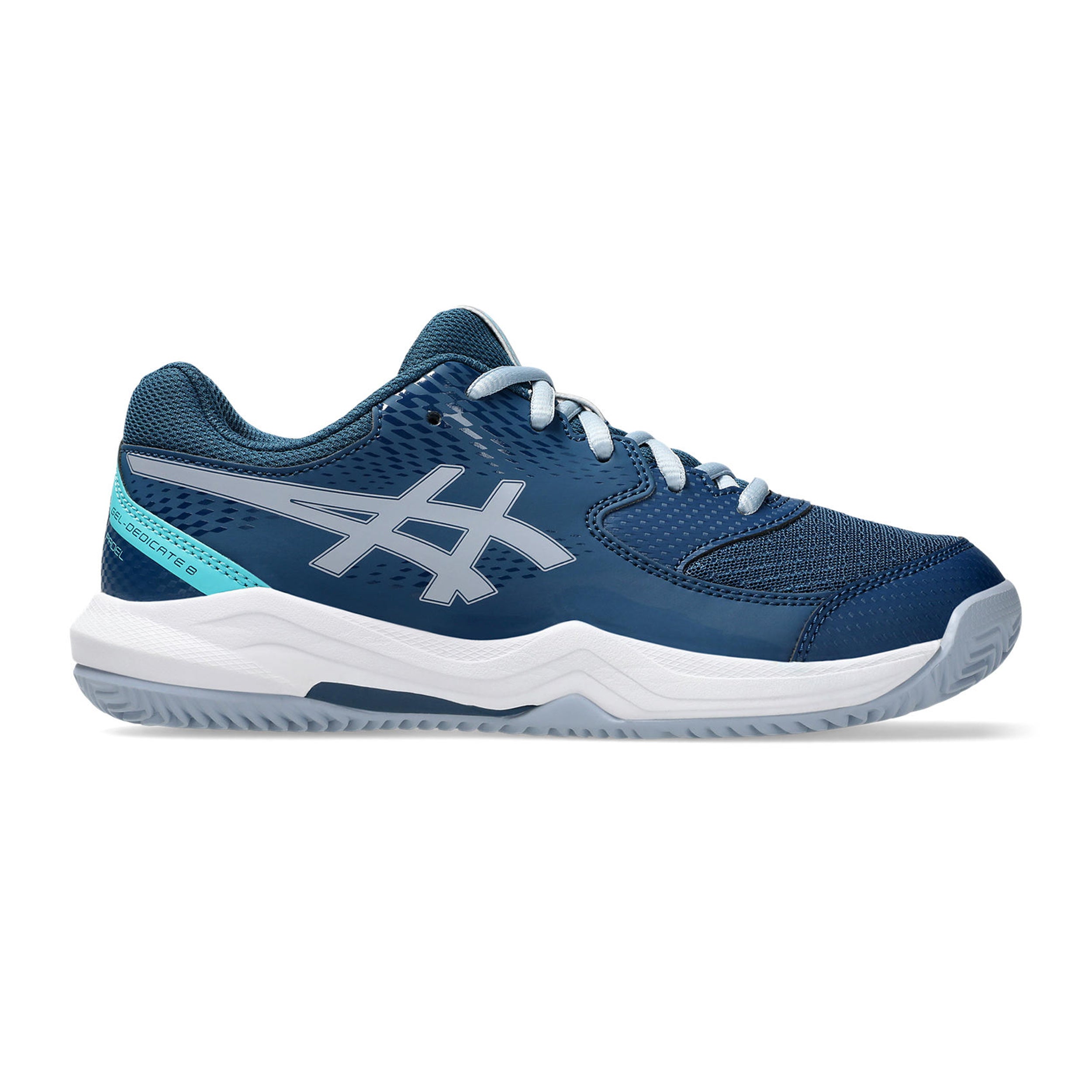 ASICS GEL-DEDICATE 8 PADEL GS Padelschuh Kinder-petrol, blaugrau