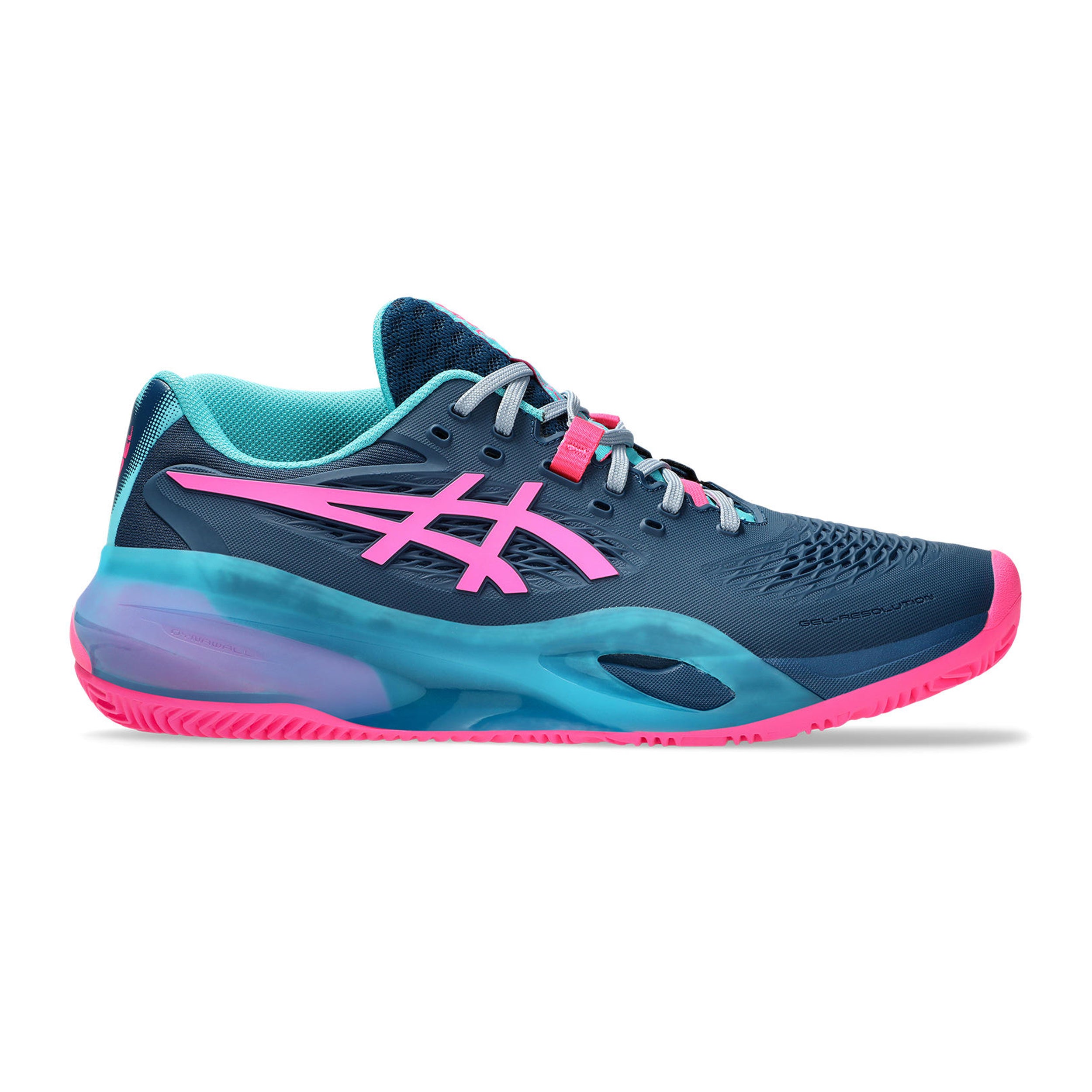 ASICS Gel-Resolution X Chaussures padel Hommes - bleu petrol, rose