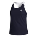 Court Débardeur tank top Femmes - bleu foncé, blanc