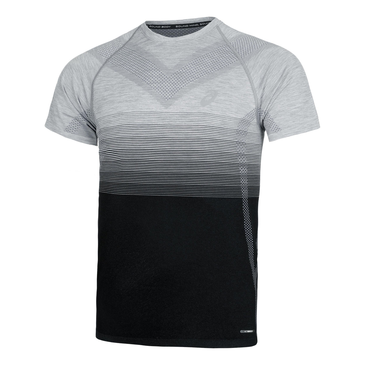 ASICS Seamless Maillot de course Hommes - gris, noir