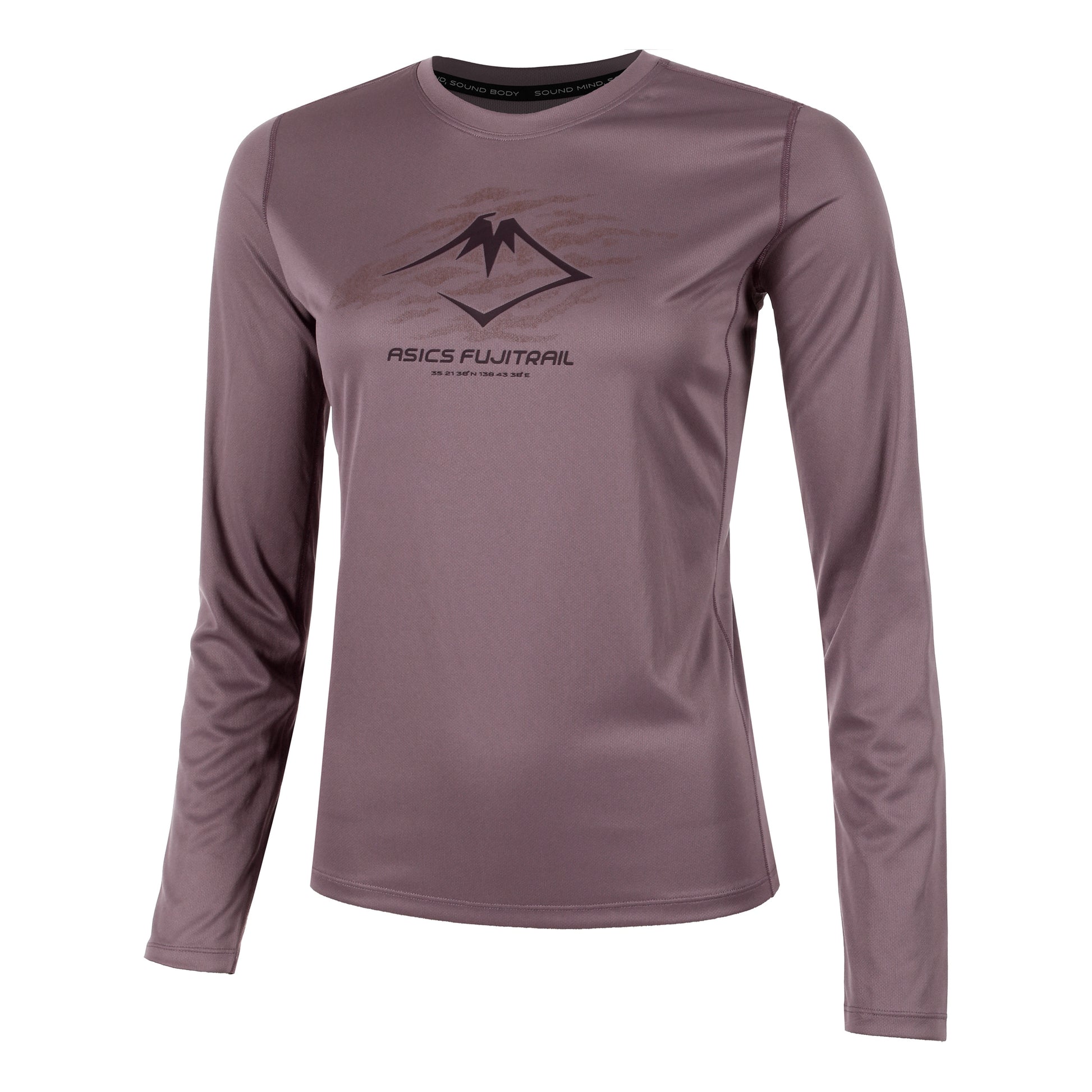 ASICS Fujitrail Logo Longsleeve Damen - berry,