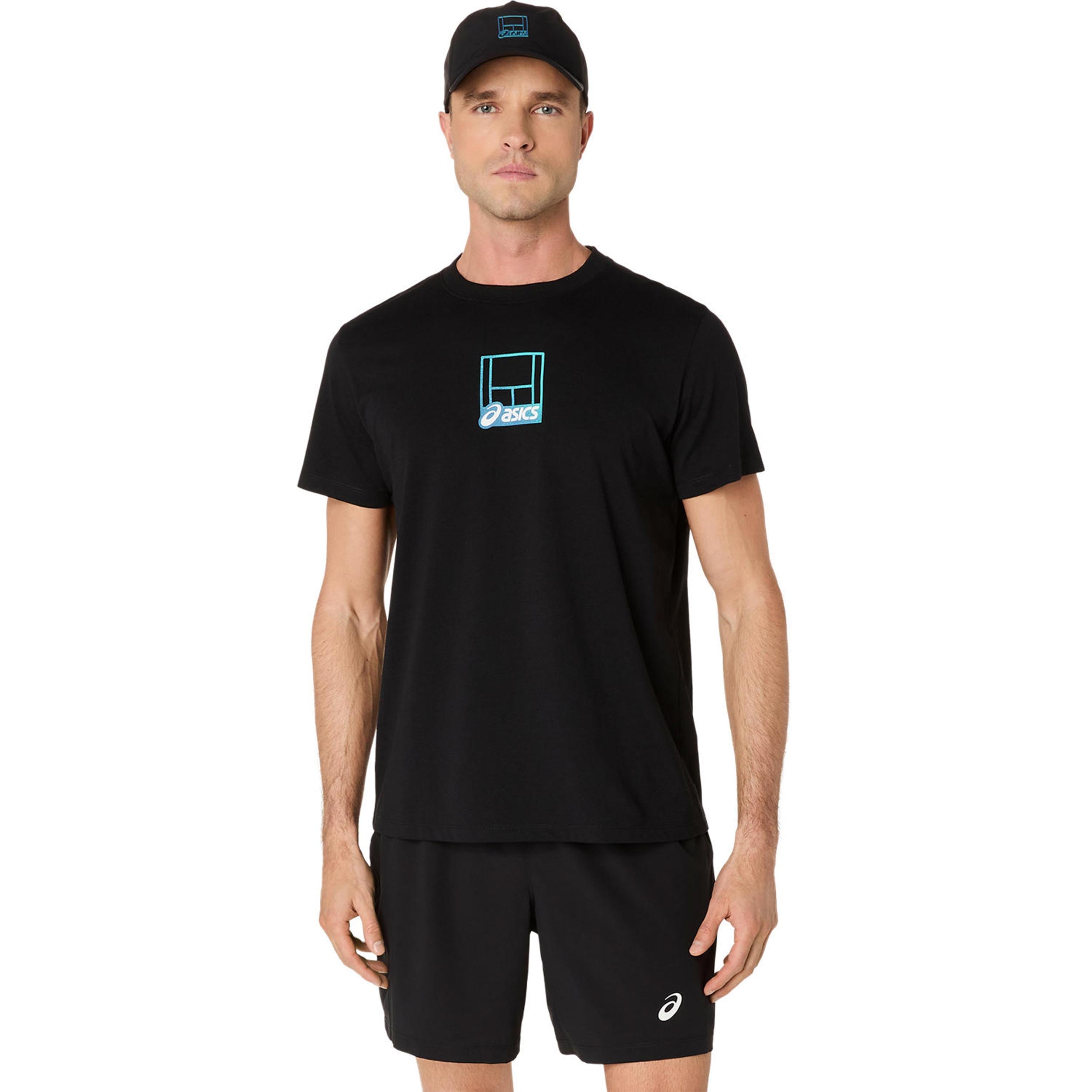 ASICS Court Core Graphic T-Shirt Herren-schwarz