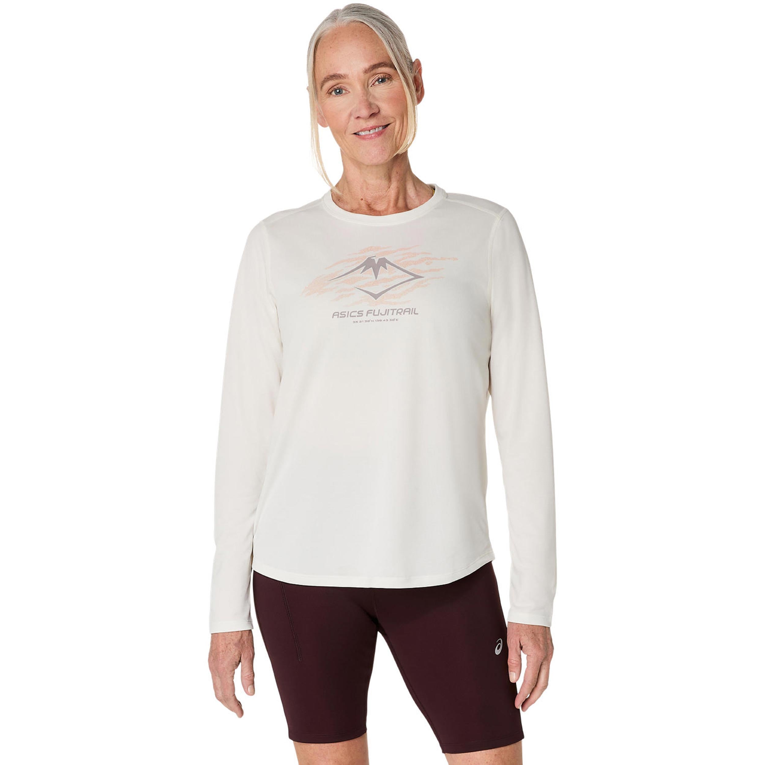 ASICS Fujitrail Logo Laufshirt Damen-Beige