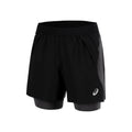 Road 2in1 5in Short de running Hommes-noir, gris foncé