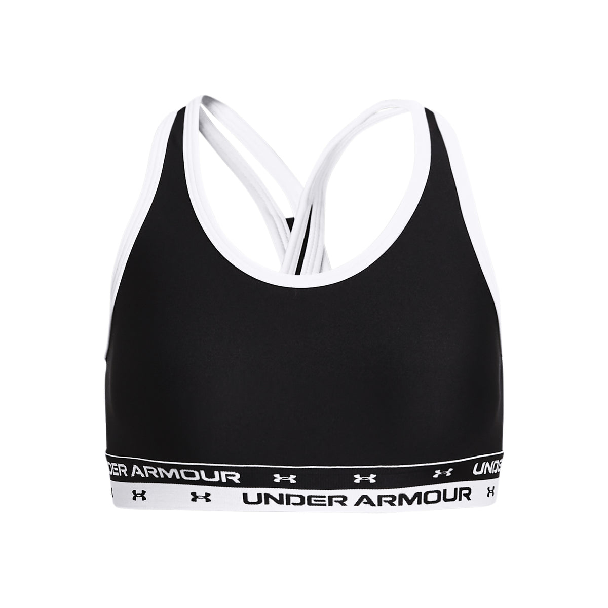 Under Armour Crossback Solid Sport-BH Mädchen - schwarz, weiß