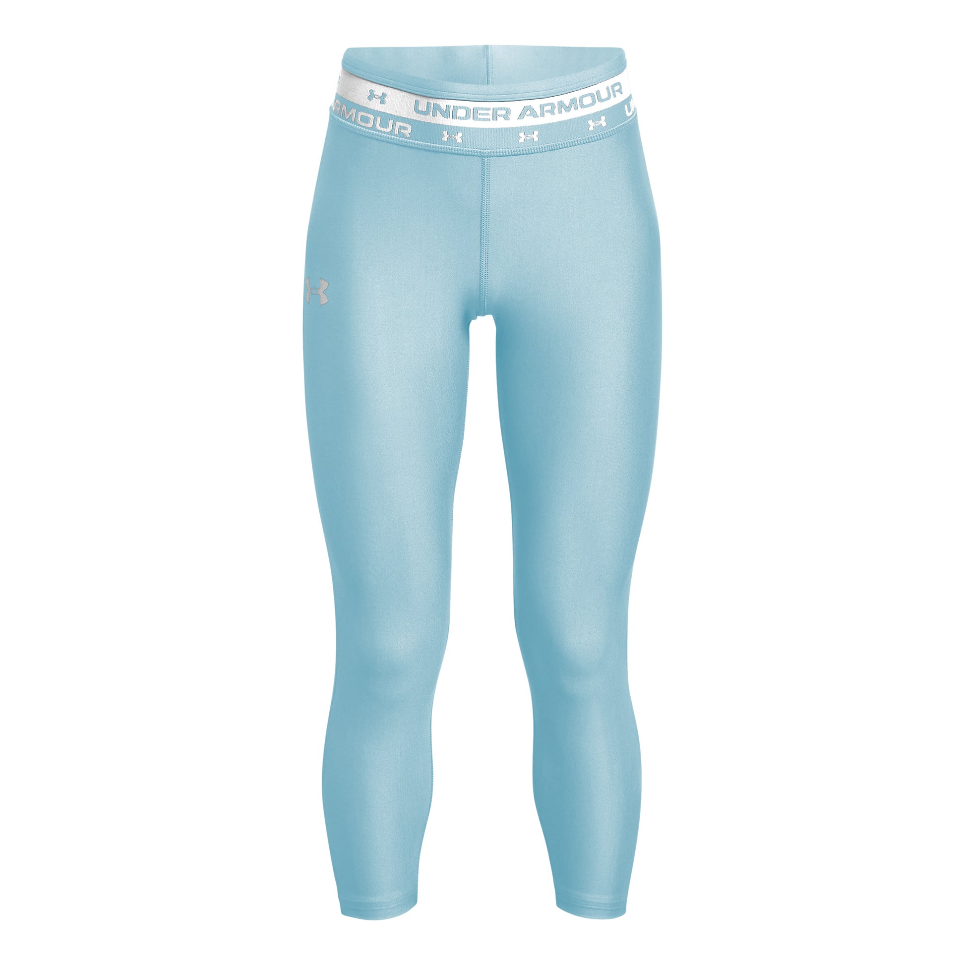 Under Armour Ankle Crop Collant tight Filles - bleu clair, blanc