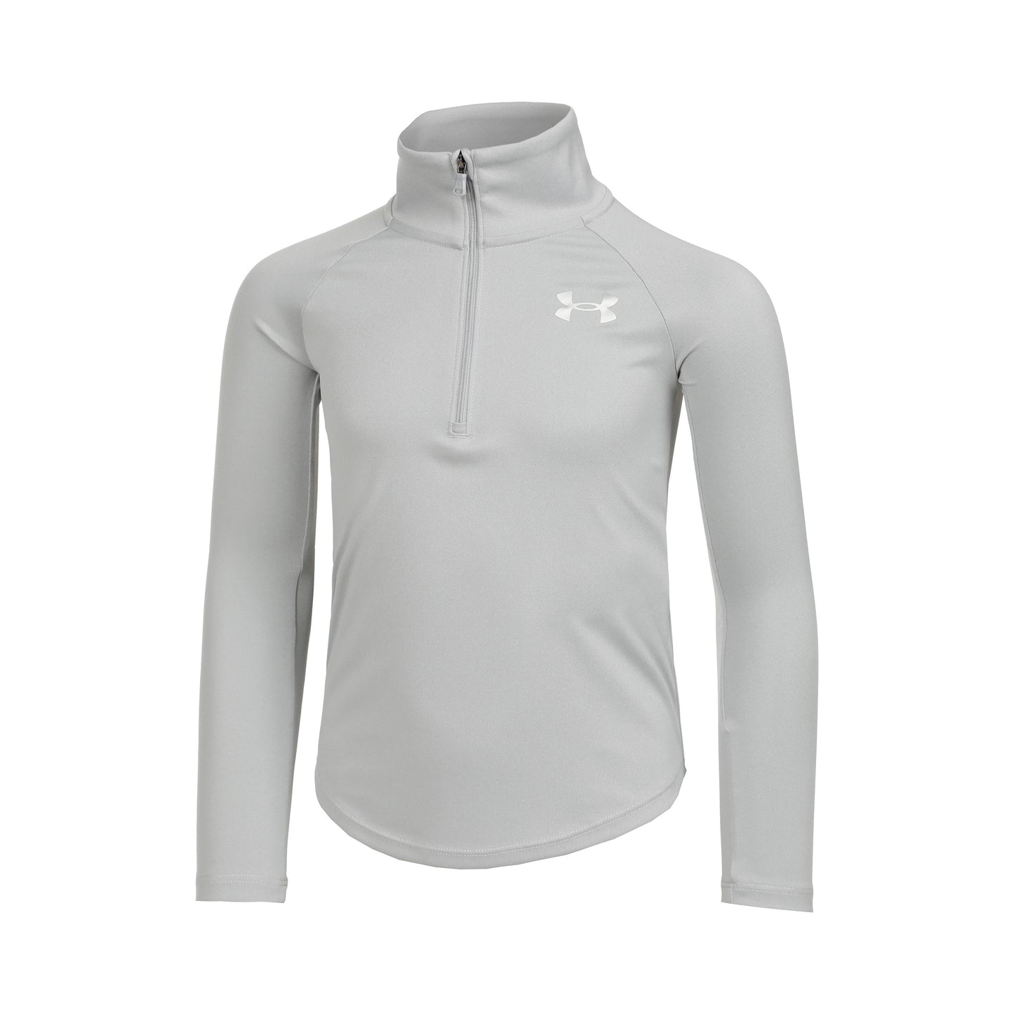 Under Armour Tech Graphic Half-Zip Longsleeve Mädchen - hellgrau, silber
