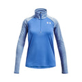 Tech Graphic Half-Zip Haut manches longues Filles - bleu,
