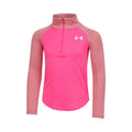 Tech Graphic Half-Zip Haut manches longues Filles - pink, vieux rose