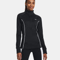 CW Half-Zip Haut manches longues Femmes - noir,