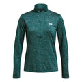 Tech 1/2 Zip-Twist Haut manches longues Femmes - bleu petrol,
