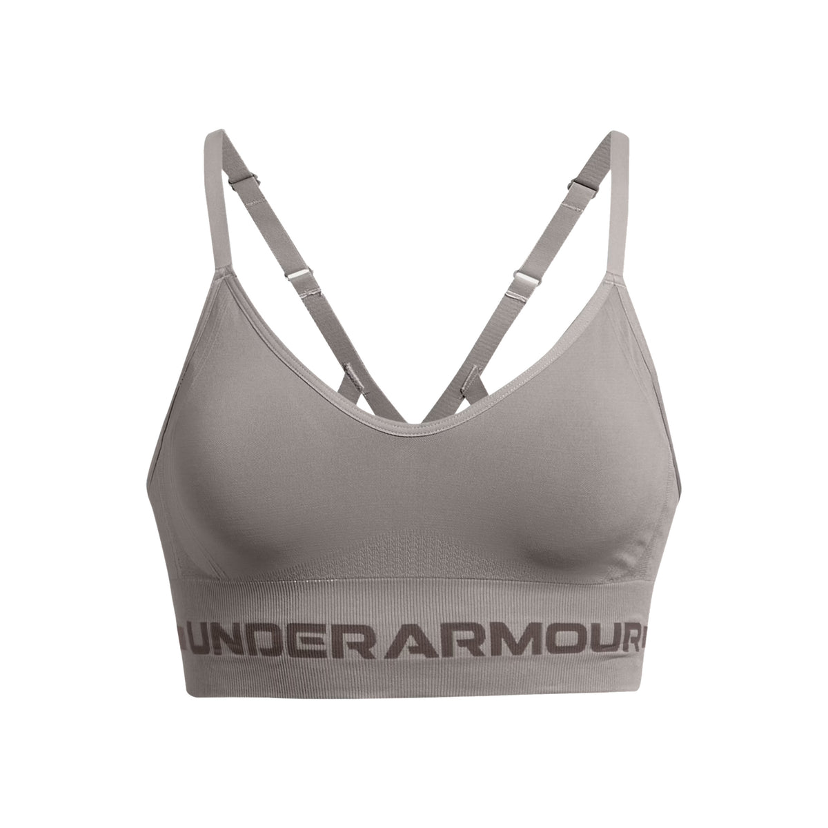 Under Armour Seamless Low Long Sport-BH Damen-Grau