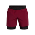 Vanish Elite 2in1 Shorts Herren - weinrot, schwarz