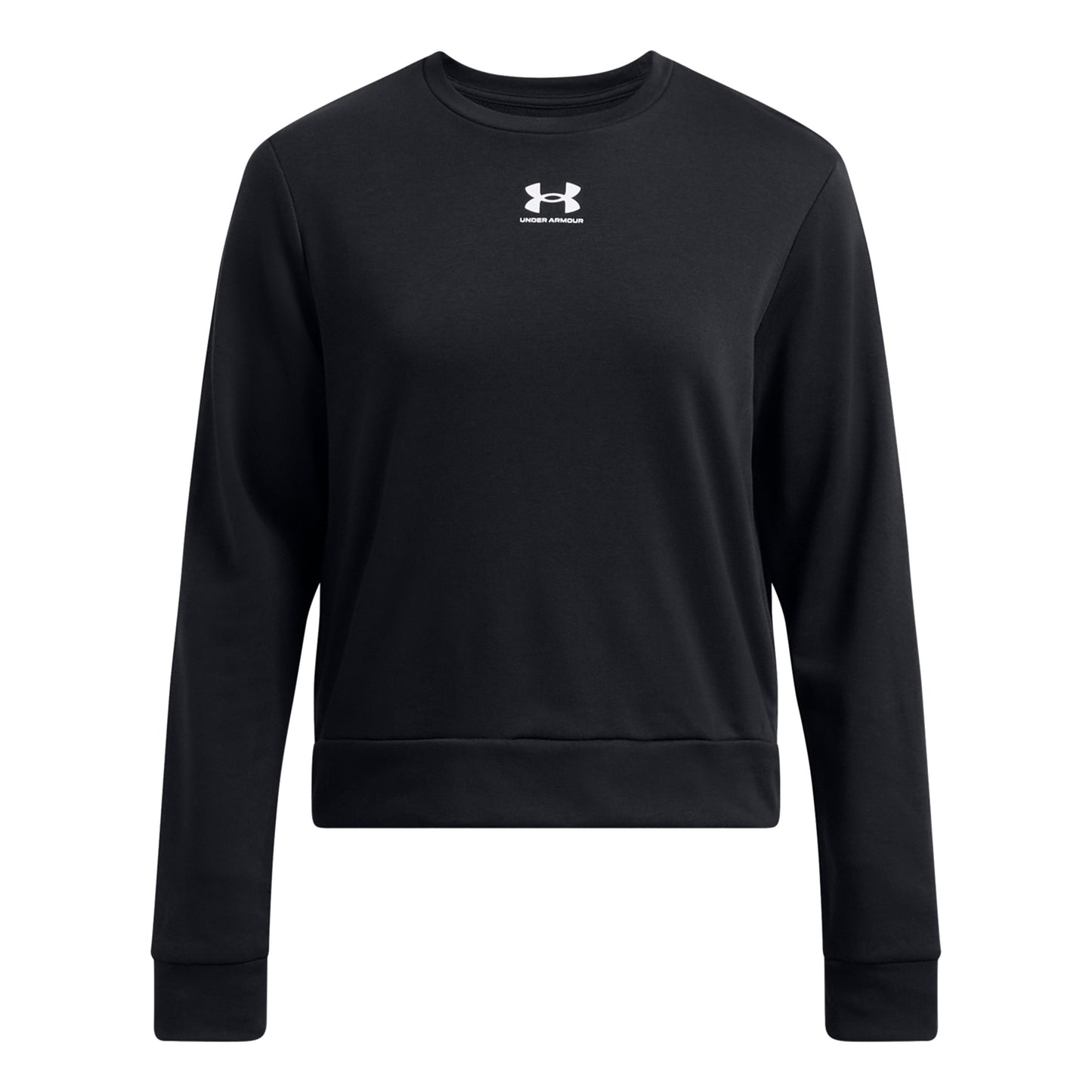 Under Armour Rival Terry Crew Manica lunga Donna - nero,