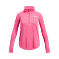 Tech Graphic Half-Zip Haut Manches Longues Filles-Pink