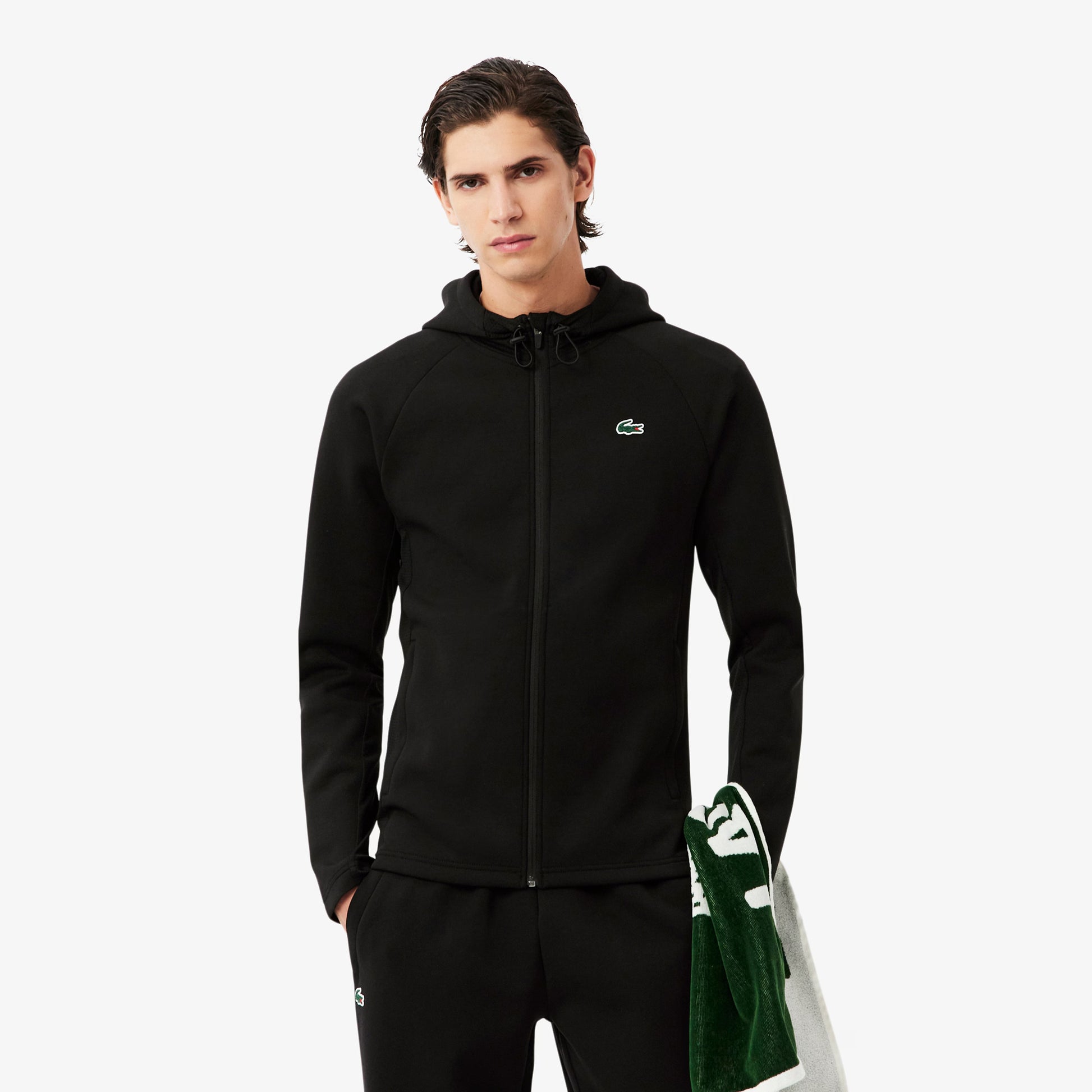 Lacoste Full Zip Felpa Uomini-nero