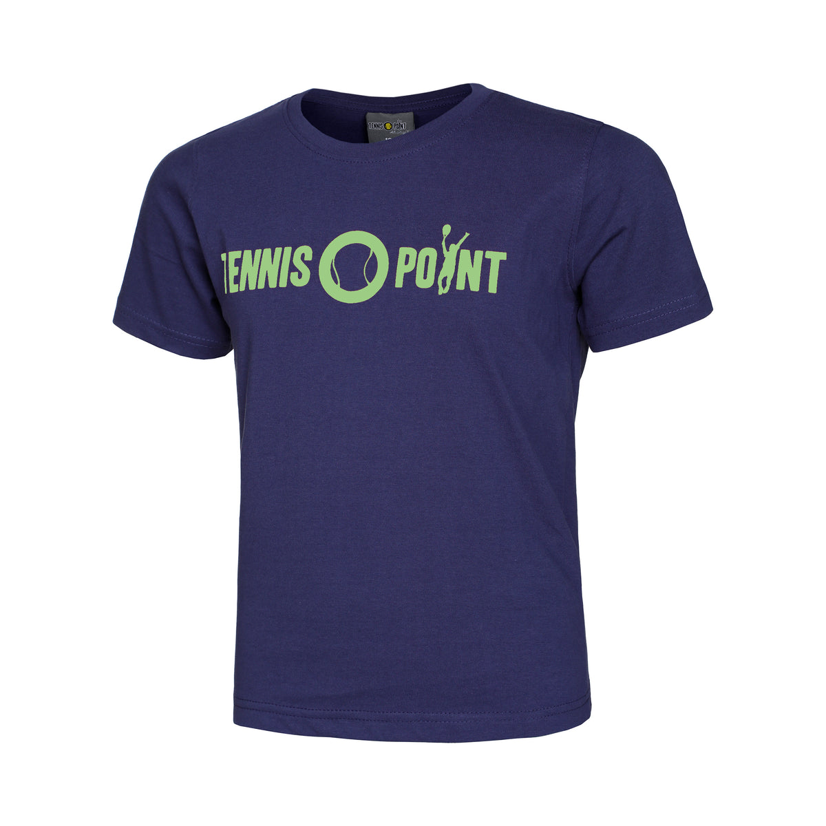 Tennis-Point Basic Cotton T-shirt Enfants-Bleu Foncé,Vert Clair