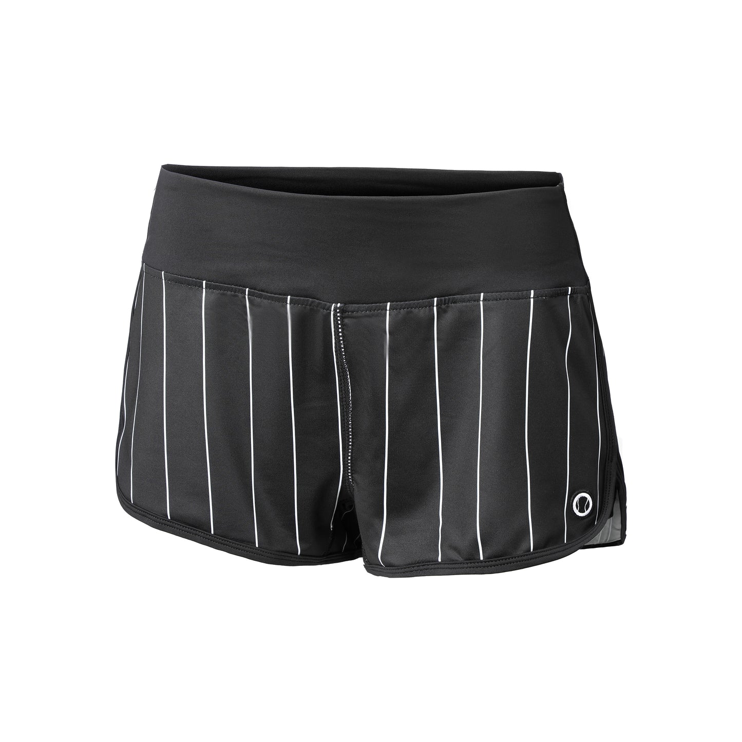 Tennis-Point Stripes Shorts Femmes - noir, blanc